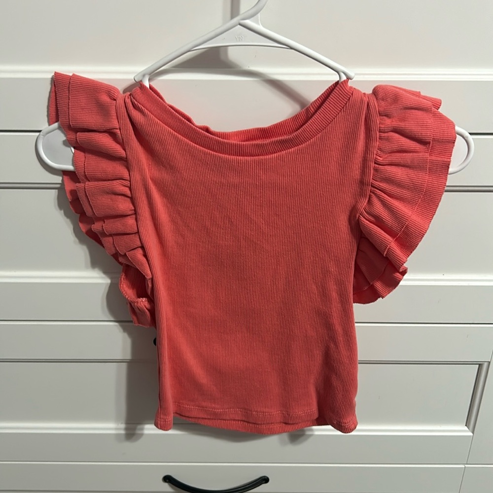 coral zara top